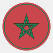 morocco klassieke ronde sticker (Voorkant)