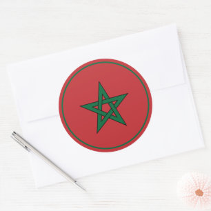 morocco klassieke ronde sticker