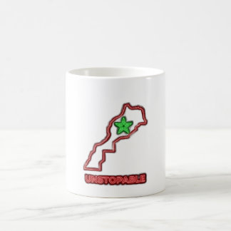 Morocco Map Neon Unstoppable Ceramic Coffee Mug Magische Mok
