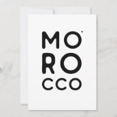 Morocco - minimalistic typography card kaart (Voorkant)