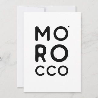Morocco - minimalistic typography card kaart