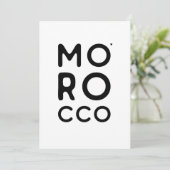 Morocco - minimalistic typography card kaart (Staand voorkant)