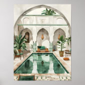 Morocco Print Morocco Illustration Moroccan Riad  (Voorkant)