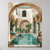 Morocco Print Morocco Illustration Moroccan Riad  (Voorkant)
