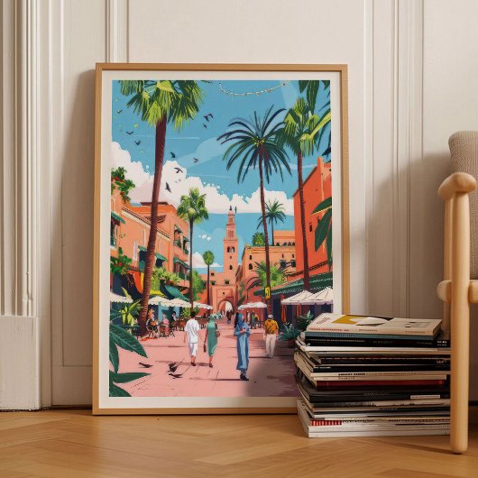 Morocco Print Morocco Illustration Moroccan Riad