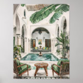 Morocco Print Morocco Illustration Moroccan Riad  (Voorkant)