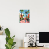 Morocco Print Morocco Illustration Moroccan Riad (Thuiskantoor)