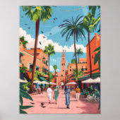 Morocco Print Morocco Illustration Moroccan Riad (Voorkant)