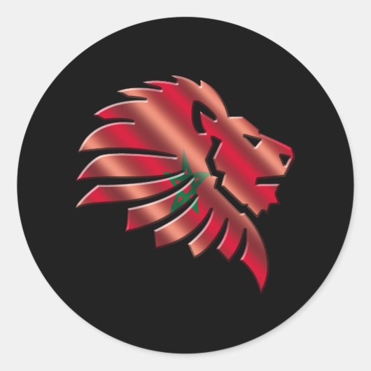 Morocco Ronde Sticker (Voorkant)