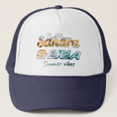 Morocco Sahara & Sea Summer Vibes Design Trucker Pet (Voorkant)