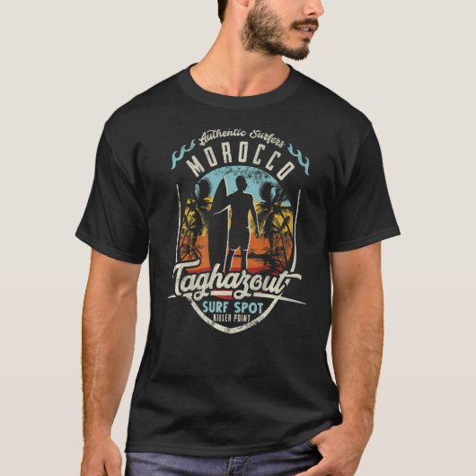 Morocco Surfing Surf T-shirt (Voorkant)
