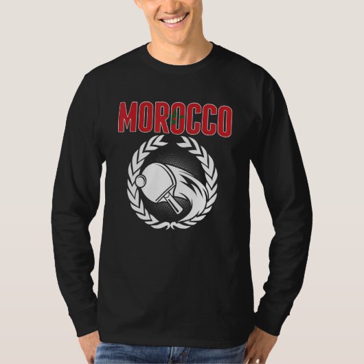 Morocco Table Tennis   Moroccan Ping Pong Supporte T-shirt (Voorkant)