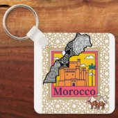 Morocco: The Kasbah and History Sleutelhanger (Voorkant)