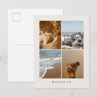 Morocco Travel Photo Collage (Sandy coasts) Briefkaart