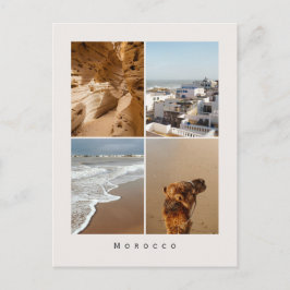 Morocco Travel Photo Collage (Sandy coasts) Briefkaart