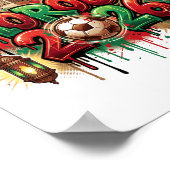 Morocco Vintage Flag Moroccan African Poster (Hoek)