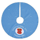 Morokkaanse Hanukkah Engel Vlag Gepersonaliseerd Kerstboom Rok (Voorkant)