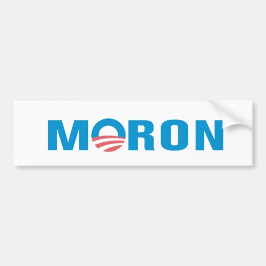 MORON Anti Obama Bumpersticker (Voorkant)