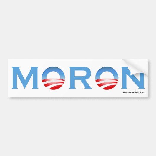 Moron Bumpersticker (Voorkant)