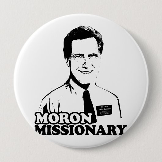 MORON MISSIONARY ROMNEY.png Ronde Button 4,0 Cm (Voorkant)