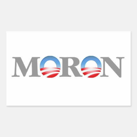 Moron Rechthoekige Sticker (Voorkant)