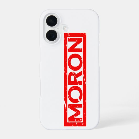Moron Stamp iPhone 16 Hoesje (Achterkant)