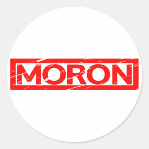 Moron Stamp Ronde Sticker