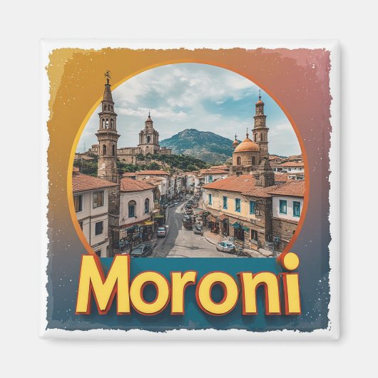 Moroni Comoren Reis Souvenir Voor Bestemming Magneet (Voorkant)