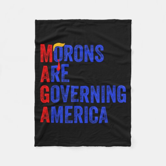 Morons Are Governing America Funny Trump 2024  Fleece Deken (Voorkant)