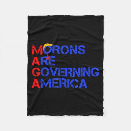 Morons Are Governing America Funny Trump 2024 Fleece Deken (Voorkant)