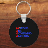 Morons Are Governing America Funny Trump 2024  Sleutelhanger (Voorkant)