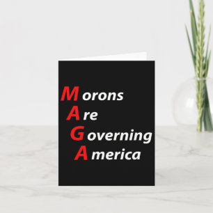 Morons regeren Amerika anti-trump politicus Kaart