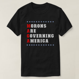 Morons regeren Amerika anti-Trump T-shirt