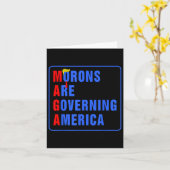 Morons regeren Amerika Grappig Trump 2024 Kaart (Gele Bloem)