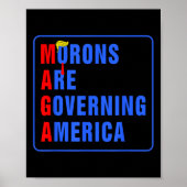 Morons regeren Amerika Grappig Trump 2024 Poster (Voorkant)