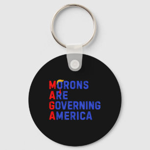 Morons regeren Amerika Grappig Trump 2024 Sleutelhanger