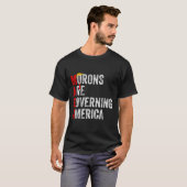 Morons regeren Amerika Grappig Trump 2024 T-shirt (Voorkant volledig)