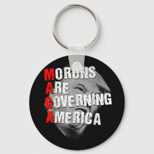Morons regeren Amerika Grappig Trump 2025 Sleutelhanger