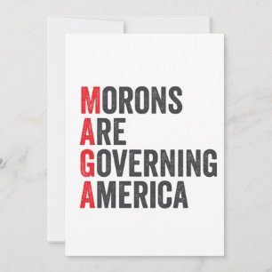 Morons regeren Amerika op 4 juli Feestdagenkaart