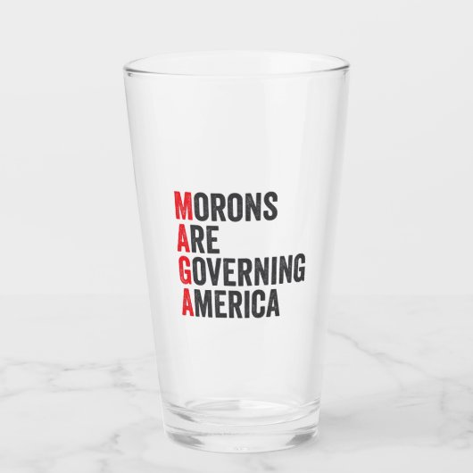 Morons regeren Amerika op 4 juli Glas (Voorkant)