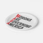 Morons regeren Amerika op 4 juli Papieren Bordje (Gekanteld)