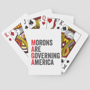 Morons regeren Amerika op 4 juli Pokerkaarten