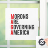 Morons regeren Amerika op 4 juli Raamsticker (Huis)