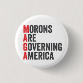 Morons regeren Amerika op 4 juli Ronde Button 3,2 Cm (Voorkant)