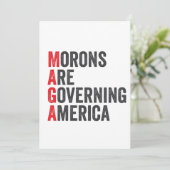Morons regeren Amerika op 4 juli Save The Date (Staand voorkant)