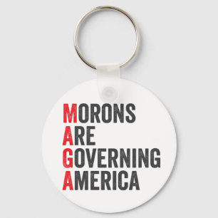 Morons regeren Amerika op 4 juli Sleutelhanger