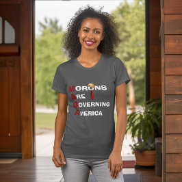 Morons regeren Amerika politiek grijs T-shirt