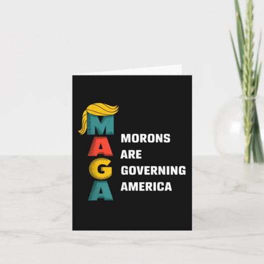 Morons regeren Amerika Trump grappig Kaart (Voorkant)