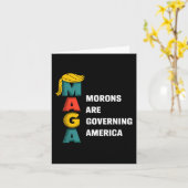 Morons regeren Amerika Trump grappig Kaart (Gele Bloem)