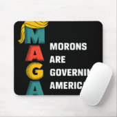 Morons regeren Amerika Trump grappig Muismat (Met muis)